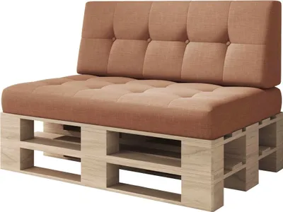 Produktbild von sunnypillow Palettenkissen Verona gesteppt 2er Set Orange