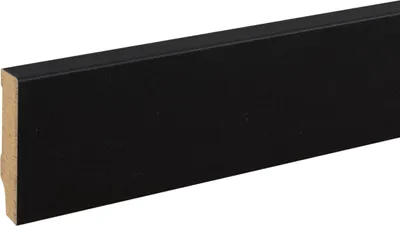 Produktbild von Sockelleiste MDF 13 x 58 x 2400 mm Schwarz zum Kleben, Clipsen, Schrauben & Nageln MDF-Kern foliert Fußleiste by PROVISTON 60 Meter | 25 Stück