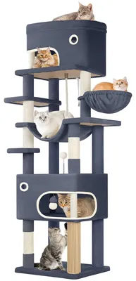 Produktbild von Kratzbaum – Katzenbaum – Kratzstange – Kratzmöbel – Katzenhaus – 203 cm hoch