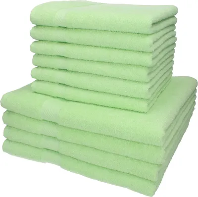 Produktbild von Betz 10-tlg. Handtuch-Set PALERMO - 4 Liegetücher 6 Handtücher 100% Baumwolle  Farbe: grün