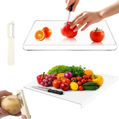 Productafbeelding van Antislip Acryl Snijplank met Aanrechtlip 40 x 30 cm