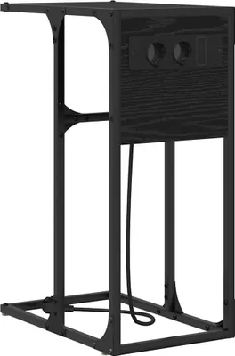 Obrázek produktu pro vidaXL Noční stolek, černý, vzhled dubu, 41,5 x 26 x 60,5 cm