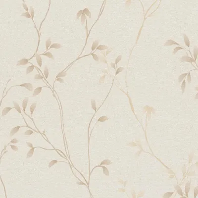 Produktbild von Pflanzen-Tapete Beige Creme – Vliestapete mit Zweigen – Florale Mustertapete natürlich AS-Creation (KG-174521)