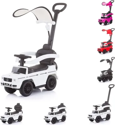 Produktbild von Chipolino Rutscher Mercedes Benz G350d 2 in 1 Schubstange Dach, Trittstufe weiß