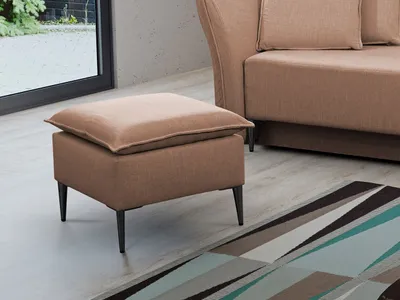 Image de Repose-pieds KURI – marron clair / pieds noirs