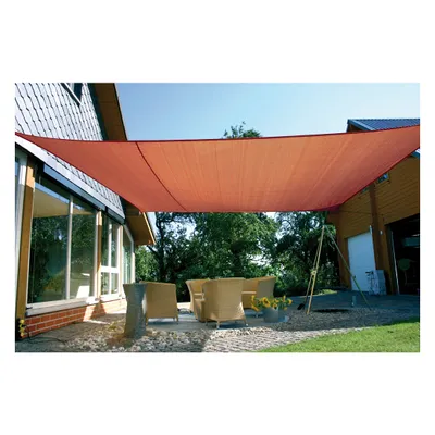 Produktbild von EDUPLAY 160131 Sonnenschutz Sonnensegel, 6x4m, Rechteck, wasserabweisend, rostrot