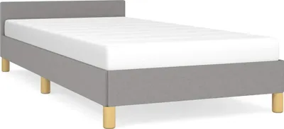 Produktbild von vidaXL Bettgestell ohne Matratze Hellgrau 90x200 cm Stoff