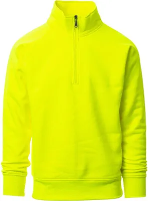 Produktbild von PAYPER Sweatshirt MIAMI+ FLUO Herren Troyer Stehkragen - Neon Pullover für erhöhte Sichtbarkeit, 50% Baumwolle / 50% Polyester fluogelb M
