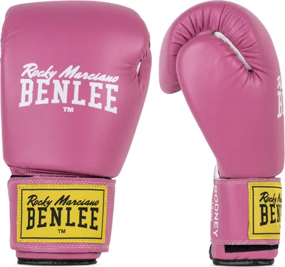 Image de Gants de boxe en similicuir RODNEY Pink/White 16 oz BENLEE