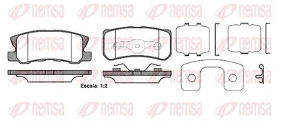 Produktbild von REMSA Bremsbeläge Satz Hinten Bremsklötze für JEEP COMPASS (MK49) 0803.22