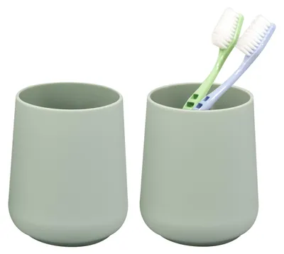 Produktbild von eluno Becher Set TESERO 2tlg. mit Soft-Touch Oberfläche, aus Kunststoff in Salbei