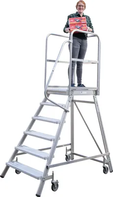 Produktbild von Podestleiter Nr. 515 - Stufen: 5, Arbeitshöhe: 320 cm