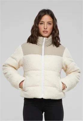 Immagine prodotto di Urban Classics - Giacca corta da donna in misto sherpa - sabbia/sabbia - S