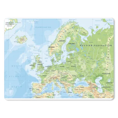 Obrázek produktu pro Podložka pod myš - Mapa - Evropa - Geografie - 23x19cm - Podložka pod myš