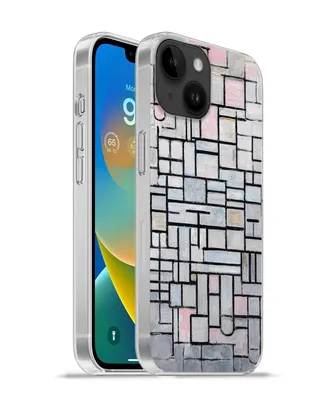 Produktbild von MuchoWow® Handyhülle Schutzhülle Hülle für Apple iPhone 14 - Softcase Komposition 6 - Mondrian - Kunst Silikon Softcase Handy Hülle - Mobiltelefonhülle