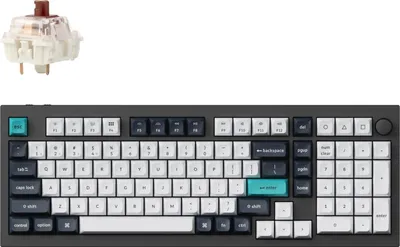 Obrázok produktu pre Keychron Q5 Max, Káblový a bezdrôtový, USB + RF Wireless + Bluetooth, Magnetic-mechanical key switch, RGB LED, Čierna, Karbón