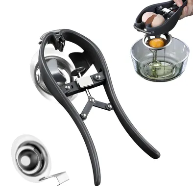 2-in-1 Eieröffner, -schneider & Eiweißtrenner, grau