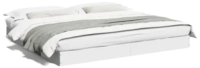 Produktbild von vidaXL Bettgestell ohne Matratze Weiß 180x200 cm Holzwerkstoff