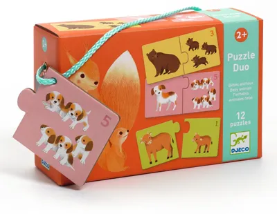 Image de Puzzle duo « Maman et ses petits », Djeco