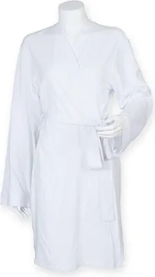Immagine prodotto di Towel City TC050 | Accappatoio da donna in jersey / Lavabile fino a 40 °C - Colore: Bianco - Taglia: L (16-18)