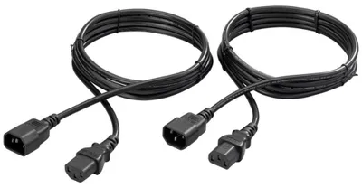 Produktbild von Netzkabel Eaton CBLOUT10X2, C13-C14, 10 A, 1,8 m, schwarz