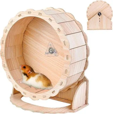 Obrázek produktu pro Balansfiets pro křečky – 26 cm – zábavná dřevěná hračka pro křečky, pískomily, myši a činčily