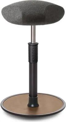 Produktbild von Sitz- Stehhocker Free Tall Triangel kvadrat Divina Mel. Grau schwarz /Natur.