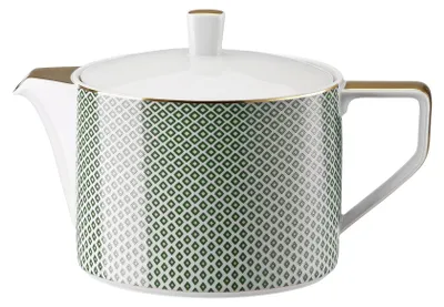 Productafbeelding van Rosenthal Carreau, groene theepot, 6 personen. Artikelnummer: 10460-404313-14230. EAN: 4012438584157