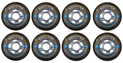 Productafbeelding van K2 Skates BOOSTER 80 MM 82A, set van 8 wielen met kogellagers, uniseks, zwart, maat: 1SIZ