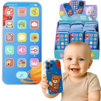 Zdjęcie produktu dla Smartfon Malucha Interaktywny Telefon Edukacyjny Telefonik Światło Dźwięk