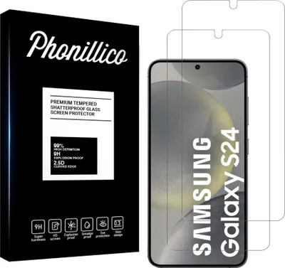 Zdjęcie produktu dla Szkło hartowane do Samsung Galaxy S24 [2 sztuki] Folia ochronna na ekran odporna na zarysowania Phonillico®