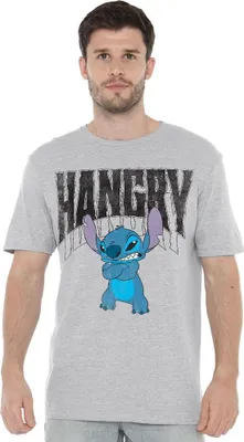 Produktbild von Lilo & Stitch - "Hangry" T-Shirt für Herren/Damen Uni TV19861 (XXL) (Sportliches Heather)