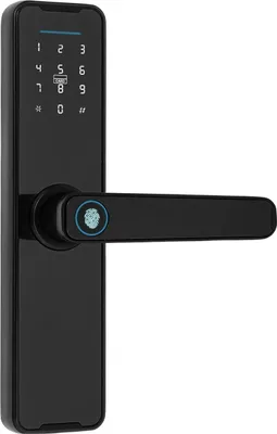 Produktbild von Smartes Türschloss-Set - Kartenschloss - Aluminiumlegierung - 2 Karten - Für Türstärke 30–50 mm - Schwarz