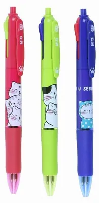 Produktbild von M&G SO MANY CATS Automatik-Kugelschreiber 4 Farben 0,7mm