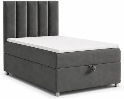 Produktbild von Best for Home Boxspringbett mit Bettkasten Trinity K10-SINGLE 100x200 Bonellfederkern inkl. Topper - Graphit