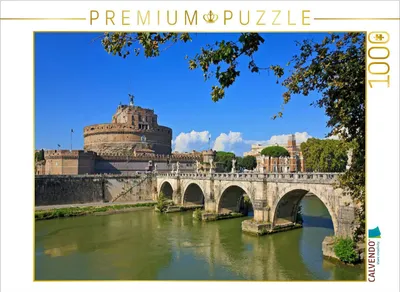 Produktbild von CALVENDO Puzzle Engelsburg und Engelsbrücke in Rom | 1000 Teile Lege-Größe 64x48cm Foto-Puzzle für glückliche Stunden