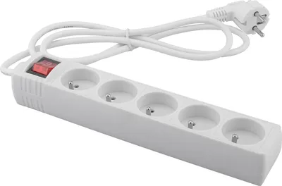 Obrázek produktu pro Prodlužovací kabel 1,5 m 5 zásuvek zásuvková lišta s uzemňovačem