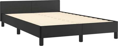 Produktbild von Bettgestell ohne Matratze Schwarz 120x190 cm Kunstleder