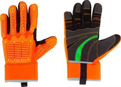 Produktbild von Gettix Hundeführer Handschuhe Uni (Schwarz/Orange) Größe XL