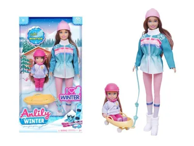 Produktbild von Panenka Anlily 30 cm + dítě a vozítko
