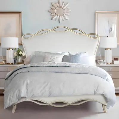 Produktbild von Bett Textil Polsterbett Luxus Doppel Schlafzimmer Designbett Betten Neu 180x200