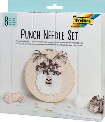 Produktbild von folia Punch Needle Set 8 Teile inkl. Punch Nadel 23411