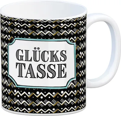 Produktbild von Kaffeebecher mit Glückstasse Motiv Kaffeetasse Tasse
