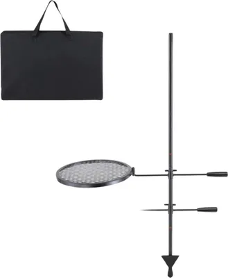 Immagine prodotto di Barbecue girevole – Portatile – Griglia a doppio strato – Capacità 6 kg – Focolare da esterno