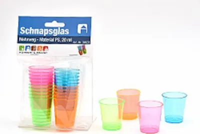 Obrázek produktu pro Skleničky na panáky, 20 ks, barevné, 20 ml