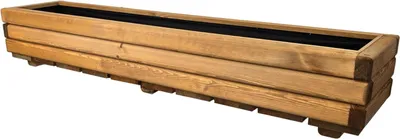 Produktbild von HolzGarden Pflanzkübel Holz Rechteckig 118x20x25 cm Imprägniert Farbe Pinia Wetterfest Blumenkasten Blumentopf Balkon Garten Pflanzkasten 32l