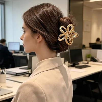 Produktbild von Blumen-Haarklammern im 3-teiligen Set, modische Blumen-Haarclips für Geburtstage, Valentinstag, Feiertage, Frauen, Mädchen, Cosplay, Partys und den Alltag