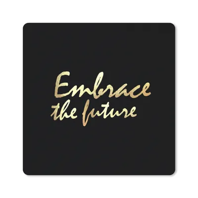 Produktbild von MuchoWow® Mauspad Mousepad Zitate - Motivation - Schwarz - Gold 30x30 cm - Mousepads - Maus Mat - Pad - Mausunterlage - Gaming