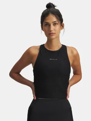 Produktbild von Under Armour UA Halo Jacquard-Stricktanktop für Damen – Schwarz XS