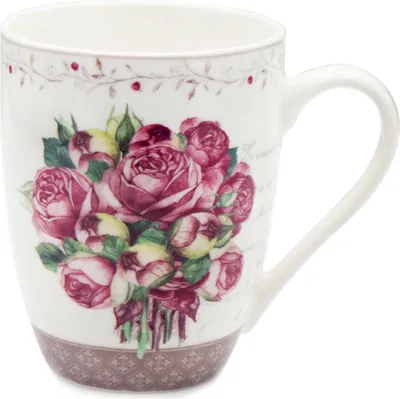 Zdjęcie produktu dla Kubek porcelanowy 340ml Kwiat Róży